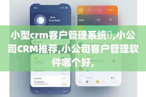 小型crm客户管理系统​,小公司CRM推荐,小公司客户管理软件哪个好,