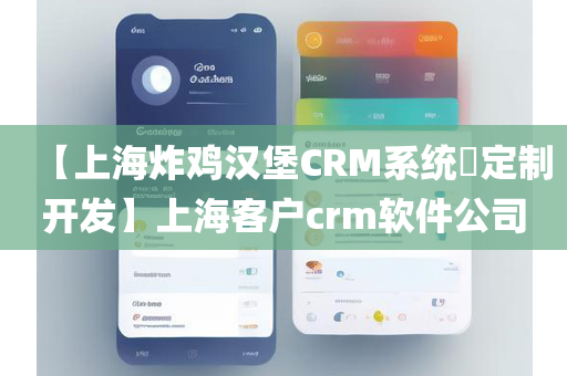 【上海炸鸡汉堡CRM系统​定制开发】上海客户crm软件公司